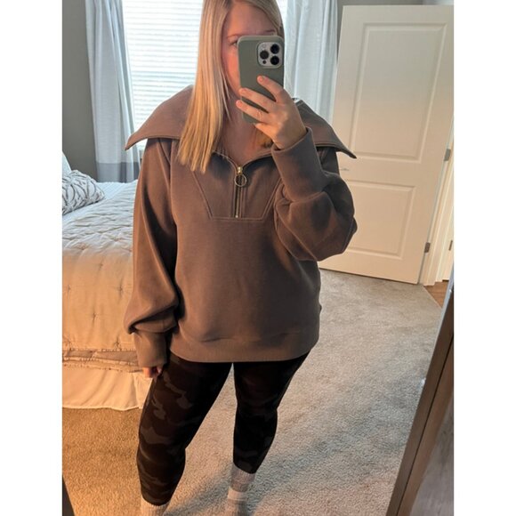 VARLEY Vine Ottoman Half Zip Pullover in Charcoal Size Medium - Picture 13 of 14